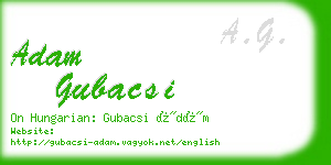 adam gubacsi business card